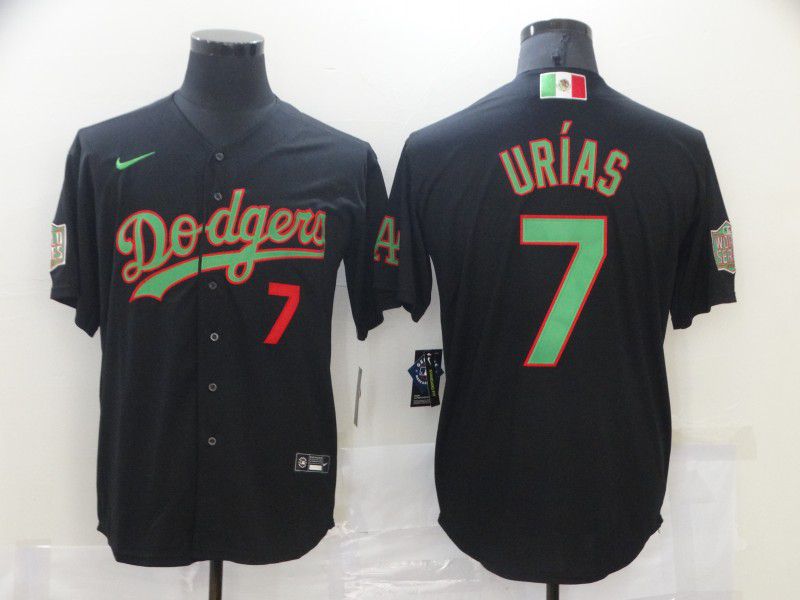 Men Los Angeles Dodgers #7 Urias Black Game 2021 Nike MLB Jersey1->chicago cubs->MLB Jersey